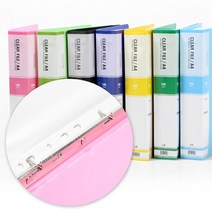 A4 클리어화일 100매 파이프홀더 케이스포함, 하늘색