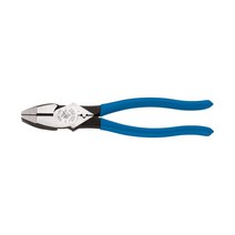 Klein Tools D20009NEGLW 사이드 커터 Linemans 플라이어 컷 ACSR 나사 못 하드 와이어 9인치 HiViz, HD Cutting with Crimping