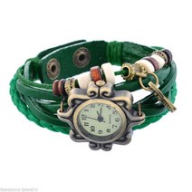 녹색 패션 팔찌 뱅글 예쁜 손목 시계 선물 기념 여성 여자 데일리 포인트 다이얼 아날로그 기념일 생일 선물 여성시계 여자시계 패션손목시계 팔찌형시계 뱅글시계 가죽밴드 패션시계