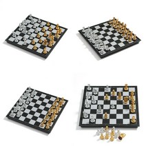 앤티크 접이식 자석 체스 32X32CM 골드 실버 어른장난감 보드게임추천