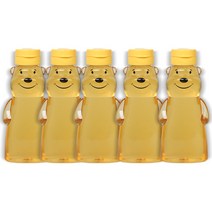 리빙패밀리 꿀을 담은 스마일 곰돌이 원터치 꿀병, 5개, 스마일곰돌이 원터치꿀병 500ml, 500ml