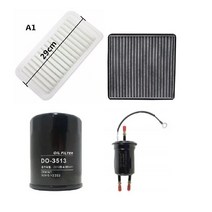 헤파 전용 호환 자동차 에어 필터/에어컨 필터/연료/오일 필터 키트 Geely Emgrand EC7 EC7-RV, 08 iron filter 4 set