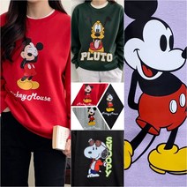 센스티 맨투맨티셔츠 모음 기모 디즈니정품 여성 긴팔 트레이닝복 캐릭터