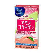 일본직배송 메이지 아미노 콜라겐 드링크 피치 요구르트 풍미 125mlx24병 미용 글루코사민 비타민 C 아르기닌