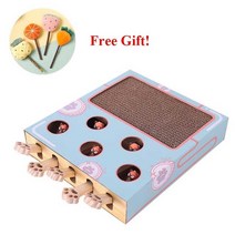 ZK30 고양이 히트 고퍼 사냥 장난감 스크래처 캐치 마우스 게임 나무 대화 형 미로 애완 동물 햄스터 새끼, 01 1 Set-random gift, 01 1 Set-random gift