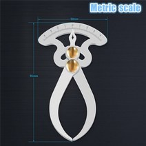 목공 필러 게이지 스테인레스 스틸 갭 두께 나무 장부 게이지 내부 외경 변환 눈금자 측정 도구, 미터법 척도