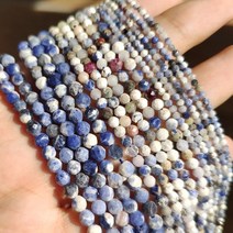 턱걸이밴드 AA 천연 그레이 래브라도라이트면 처리된 루즈 비즈 쥬얼리 제작 용 DIY 크, 58.new blue sodalite  2mm 175p