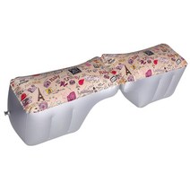 평판시트 화물차 평판 시트 자동차 매트리스 팽창식 뒷좌석 갭 패드 자동차 여행용 에어 침대 쿠션 캠핑용 프린트, 01 주황색