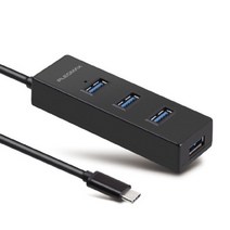 PLEOMAX C타입 무전원 USB3.0 멀티 허브 4포트 HUB 분배기 컴퓨터 노트북 키보드 하드디스크 카메라 프린터, F497 (PM-UH1000)