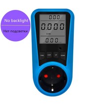 전자파측정기 AC 230V 50Hz 전력계 전압 전력 에너지 미터 vu Electrico Analyzer Monitor Electricidad EU UK Plug Socket 50, 02 No backlight_03 FR Plug