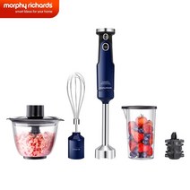 음식물처리기웰싱 캐리어음식물처리기 Morphy Richards 4 in 1 다기능 600W 전기 핸드 스틱 블렌더 침수 핸, 02 파란_01 4 1_01 EU 플러그