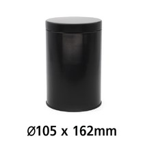 R082 UV 인쇄 가능 원형 은색 흰색 검정틴케이스 틴케이스 깡통 제관 깡통케이스 금속포장 필통 틴캔 철캔 포장용기 굿즈 인쇄, 검정, 1개