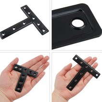 시크 블랙 T 평철 가구부속자재 DIY가구용품 자재 5개, 1  70X70X18 흑도장