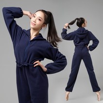 극세사 우주복 발레 워머 땀복 보온무용복 수련복 기모 점프슈트 워밍업 트레이닝 바지
