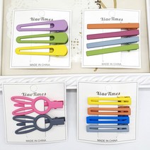별나라공주 2/3/4세트 여우 무광 비비드 컬러 집게핀 머리핀 헤어핀 집게핀