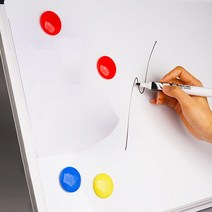 48p 2cm 컬러 원형 업무용 학원용 심플 자석 메뉴판 입간판 회의실 화이트보드 수업준비 학교 카페