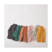 [와이본] [키즈-PJ21겨울] 카라멜 반폴라 티셔츠