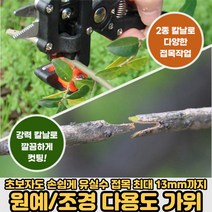 접목가위 원예 조경 과수용 나무 주변정리 잔가지 정리 다용도 가위 칼날2개 칼집홀더 포함 구성[호&준 썸팅스토어], 다기능 접목 전기가위