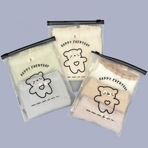 곰돌이 반투명 여행 지퍼락 포장 지퍼락 30P세트, 30개입, 1개