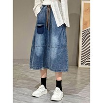 데님 스커트 청치마 미니 플레어 플리츠 롱스커트 플라워 콘셉트 빅사이즈 대미지 루즈핏 캐주얼 구제 포켓 A라인