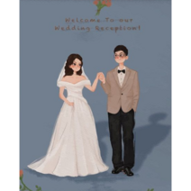 DIY 피포페인팅 신혼부부 러브웨딩 사랑 담아 앞으로 함께 하자 는 신랑신부 인물화 색칠하기 결혼 기념일 로맨틱 선물 집콕취미 신혼집 꾸미기 슬기로운 그림그리기 18종 티레오, (액자프레임포함 )러브웨딩유화그리기06, 40*50