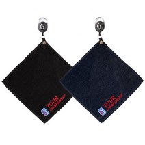 골프 공 수건 골프 볼 타올 골프채 닦기 PGA TOUR 릴타올 타월 릴 클리너, 네이비