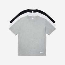 팔라스 x CK1 티셔츠 클래식 화이트 라이트 그레이 헤더 블랙 (3개입) Palace x CK1 T-Shirts ssic White Light Grey Heather Black