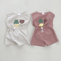 블랙빈 모어나시세트 유아 여름 상하복