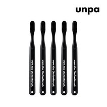 언파 [슬림모] 차차칫솔 블랙 x5, 1세트