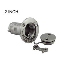 차 캠핑카 부품해양 보트 하드웨어 데크 필러 38/50mm 316 스테인레스 스틸 키 캡 물 폐기물 디젤 가스 연, 08 2inch-water