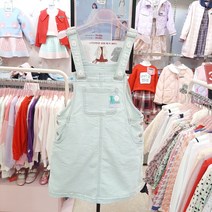 로엠걸즈 오버롤 스팽글 깜찍이 데님 원피스 RGOW21S1C