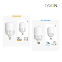 데이온 LED T-lamp T램프 콘벌브 30W E26 전구색 주광색, 2)30w(E26) 주광색