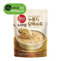 (상온) 비비고 누룽지닭백숙죽 420g, (죽 420g) 햇반 누룽지닭백숙죽 420g x 6개