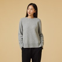 [JAJU/자주] 여 라운드넥 메리노울 니트_그레이