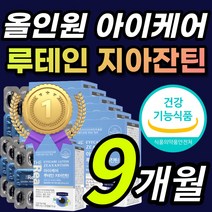 식약처 인증 올인원 눈 노화 건강 도움 루테인 지아잔틴 루태인 루테린루데인 뉴테인 누태인 루테민 황반색소밀도 아이 케어 보호 부모님 직장인 학생 영양제 + 알 약 케이스증정, 1개, 9개월