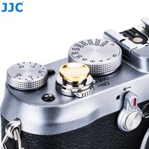 [JJC] 후지필름 X-T5 X100V X-E4 X-T30 카메라 디럭스 나사식 소프트버튼 셔터버튼, 베이직, 오목 - 골드, 1개