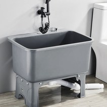 걸레 빠는 싱크데 싱크 풀 욕실 가정용 청소 물청소, 디럭스 - 블랙 라지