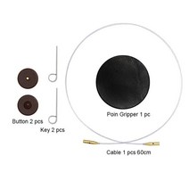 줄대바늘 두근두근대바늘레슨시리즈+바늘세트 대바늘세트 대바늘 교환 가능한 흑단 원형 바늘 스웨터 직조 도구 양모 면사 DIY 니트 액세서리, [09] Cable 60cm