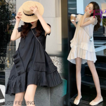 탕크 여름옷 상의 루즈핏 스커트 퍼프 데릴리 캐주얼 민소매 원피스 빅사이즈