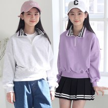 키키다이어리 여아 주니어옷 반집업티 초등여아티셔츠 집업티
