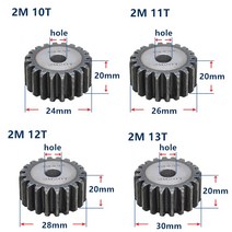 랙기어 Mod2 10 치아 25 치아 치아 경화 두께 20mm 2 모듈 피니언 원통형, 21개 치아, 거친 구멍