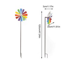 빈티지 엔틱 복고풍 풍향계 금속 풍차 비슷한 것 미술 정원 무지개 꽃 바람 회 전자 풍차 잔디 풍경, 07, 협력사