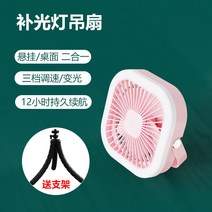 후드팬 환풍기설치방법캠핑 용 데스크탑 천장 팬 3-in-One 6 인치 대형 바람 자동 채우기 라이트 벽 장착, 02 pink with stand