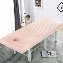 마사지베드 접이식 지압 마사지 침대 미용베드 뷰티 aalon 침대 커버 두꺼운 오픈 홀 마사지 흰색 누비 이, 04 Pink_02 190X70CM