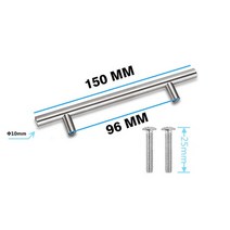 50mm-450mm 스테인레스 스틸 주방 문 캐비닛 T 바 손잡이 당김 가구 찬장 서랍, [01] 4 inch 64mm