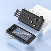 YAPOGI 옥외 태양 에너지 초대용량 이동 전원 공유 30000 밀리 암페어 배터리, WHITH, 40000mAh