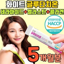 글로타치온 화이트 엘라스틴 밀크세라마이드 저분자콜라겐 식약처인증 클루 타지온 먹는 그루 타티온 피부 클로 터치온 항산화 글루 타치원 글누 아치온 그로 타차온 크로 타치운 타치혼, 5개
