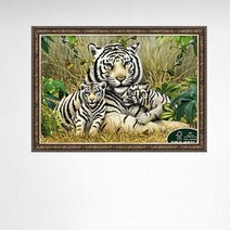 퍼즐라이프 500피스 백호가족 직소퍼즐 액자세트 풍경화 취미 교육 조각 그림 호랑이, 쿠팡 본상품선택, 1개, 쿠팡 본상품선택