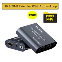 HDMI분배기 선택기 셀렉터 멀티비젼 듀얼 모니터 cat5e6 rj45 lan 1080p 60m to rj45 extender with ps5 hdtv pc 노트북용 오디오 가, 4k 120m 루프 오디오, 미국 플러그