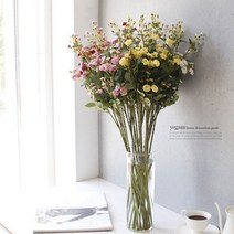 cocooning 홈가드닝 조화부케 6color 메리골드 로즈 조화 인테리어, 레드